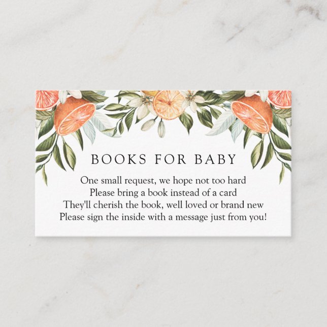 Orange Cutie Books for Baby insert card (Front)