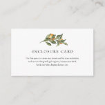 Orange Cutie Enclosure Card<br><div class="desc">Use this space to custom create any insert card for your invitation such as a gift registry,  wishing well,  honeymoon fund,  books for baby,  display shower,  etc. Featuring watercolor branches with clementine oranges.</div>