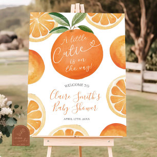 Orange Cutie is on the way Baby Shower Poster