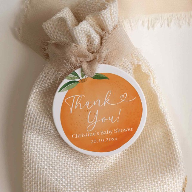 Orange Cutie Party Thank You Stickers (Creator Uploaded)