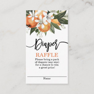 Orange Cuties Diaper Raffle Enclosure Card