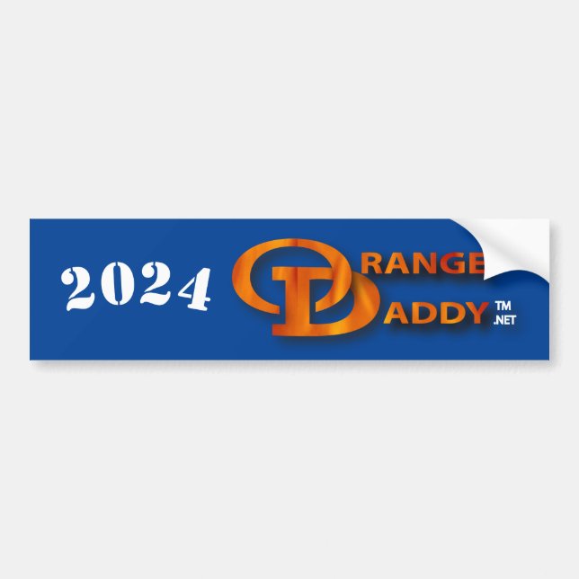 Orange Daddy 2024 Bumper Sticker (Front)