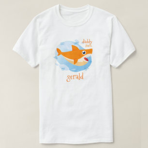 Orange Daddy Shark T-Shirt