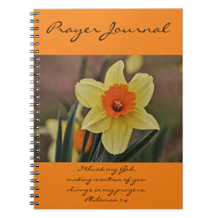 Orange Daffodil Prayer Journal Philemon 1:4