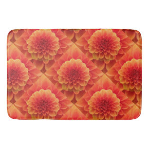 Orange Dahlia Bath Mat