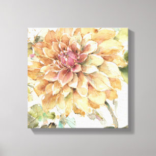 Orange Dahlia Canvas Print