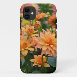 Orange dahlia flower garden iPhone 11 case