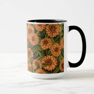 Orange Dahlia garden Mug