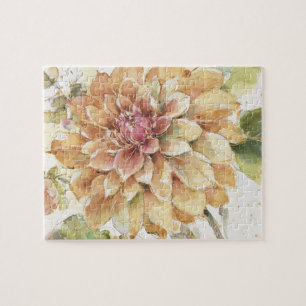 Orange Dahlia Jigsaw Puzzle