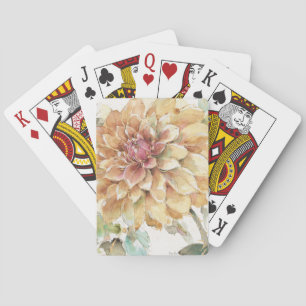 Orange Dahlia Playing Cards