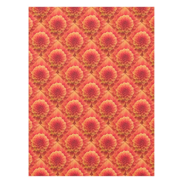 Orange Dahlia Tablecloth (Front)