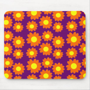 Orange Daisies Mouse Mat