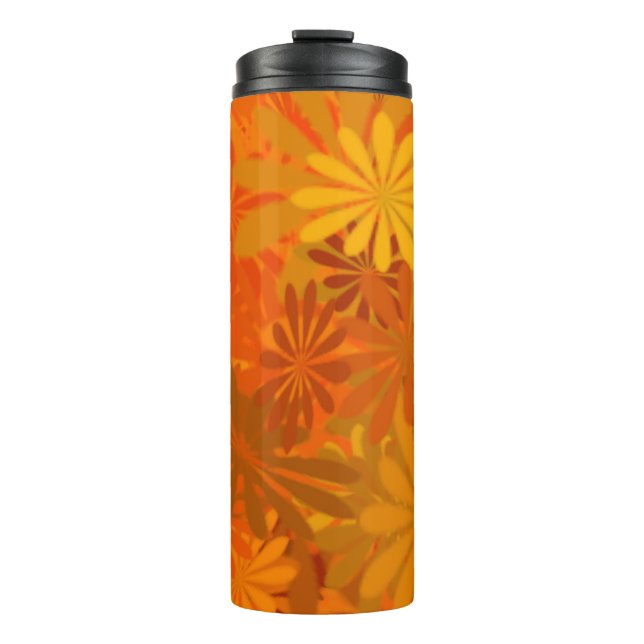 Orange Daisies Thermal Tumbler (Front)