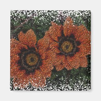 Orange Daisy Balls Magnet