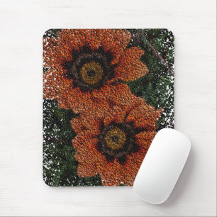 Orange Daisy Balls Mouse Pad