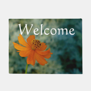 Orange daisy doormat