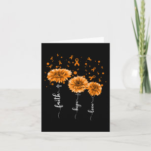 Orange Daisy Flower Leukaemia Awareness Card