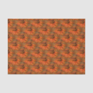 Orange Daisy Flower Nature Art Pattern  Tissue Paper
