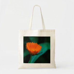 Orange daisy flower tote bag