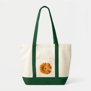 Orange Daisy Flower Tote Bag
