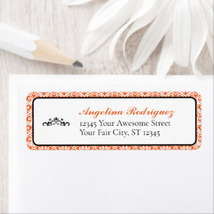 Orange Damask Pattern Graduation