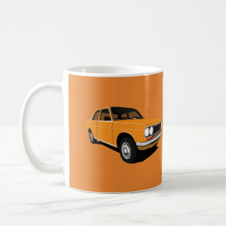 Orange Datsun Bluebird 1600 (510), two images Coffee Mug