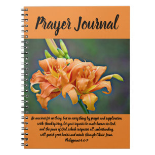 Orange Day Lilies Prayer Journal