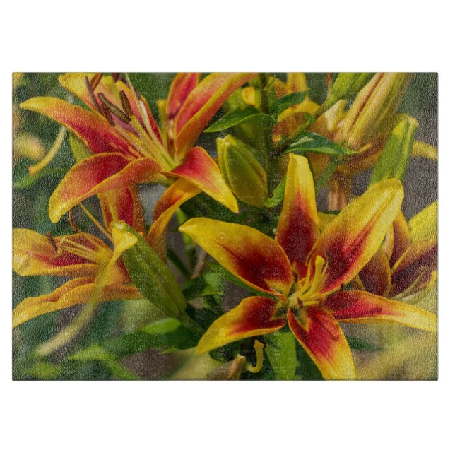Orange Daylily Photography, Canadian Beauty Cutting Board (Front)