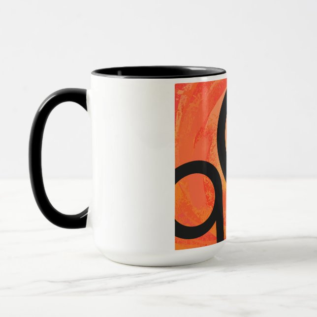 Orange Decade 90th Birthday Mug (Left)