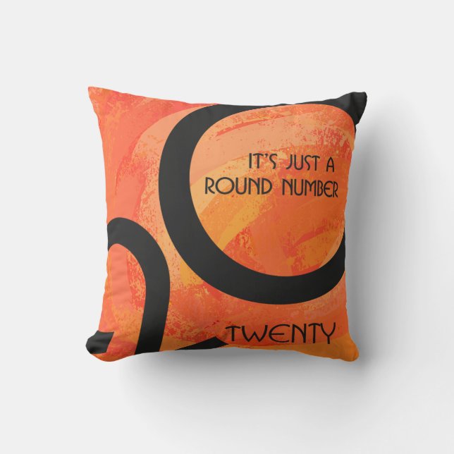 Orange Decade Birthdday Cushion (Front)