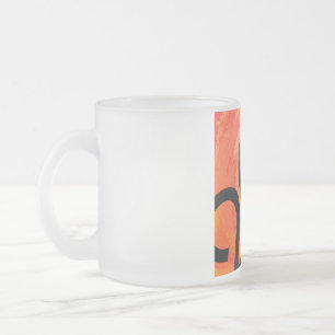 Orange Decade Birthdday Frosted Glass Coffee Mug