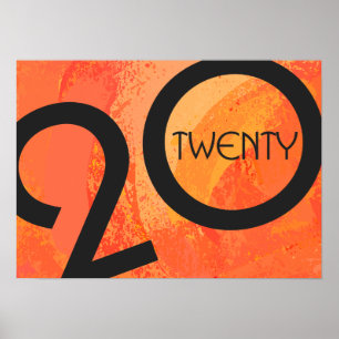 Orange Decade Birthdday Poster