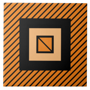 Orange Deco Zebra Tile