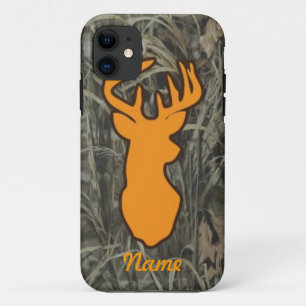 Orange Deer Head Camo iPhone case