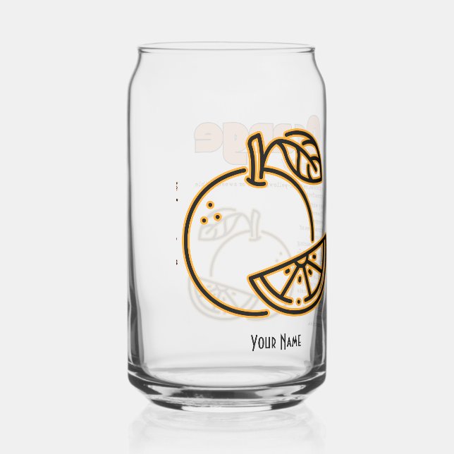 Orange.Define Can Glass (Back)