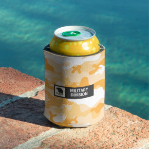 Orange Deser Camouflage Pattern Beverage Insulator Can Cooler