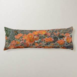 Orange Desert Globemallow Flowers In Bloom Body Cushion