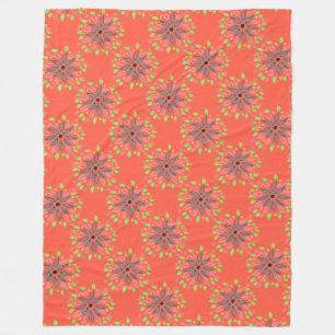 Orange Designer Fleece Blanket