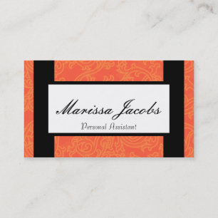 Orange Details Personal Assistant Business Card