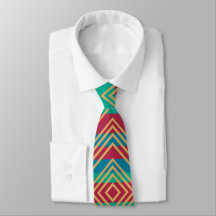 Orange Diamond Blue Red Turquoise Pattern 