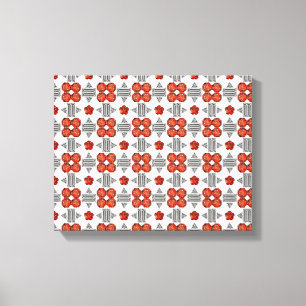 Orange Diamond Gemstone Art, Orange Canvas Print