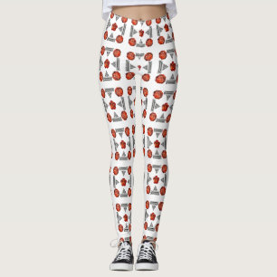Orange Diamond Gemstone Art, Orange Leggings