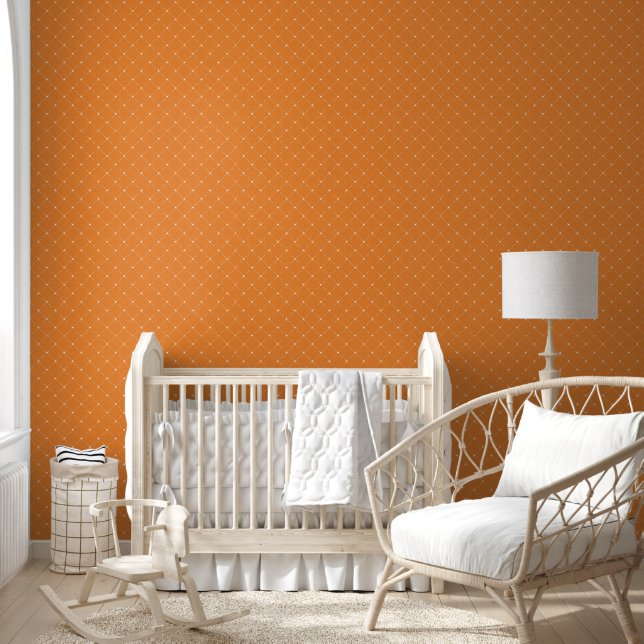 Orange Diamond Lattice Wallpaper (Kids)