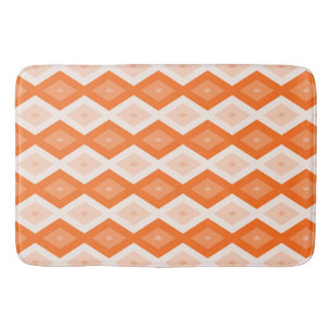 Orange diamond pattern bath mat