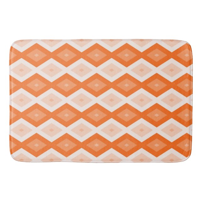 Orange diamond pattern bath mat (Front)