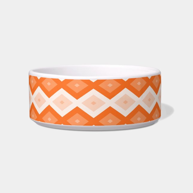Orange diamond pattern bowl (Front)