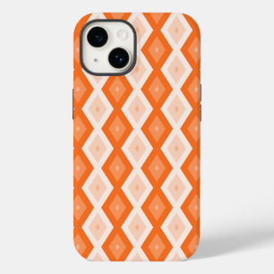 Orange diamond pattern Case-Mate iPhone 14 case
