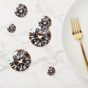 Orange Diamond Pattern Confetti