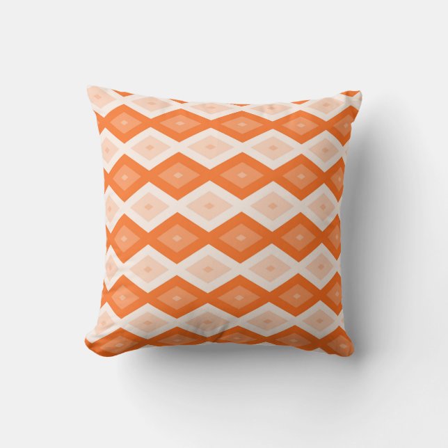 Orange diamond pattern cushion (Front)