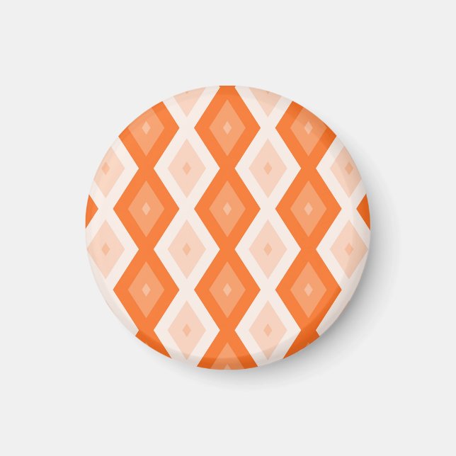 Orange diamond pattern magnet (Front)